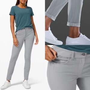 Lululemon‎ City Sleek Pants Rhino Grey Womens Size 14 Warpstreme Trousers W5CPNS